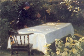 Mesa en el jardin 1887 Peder Severin Kroyer Ölgemälde